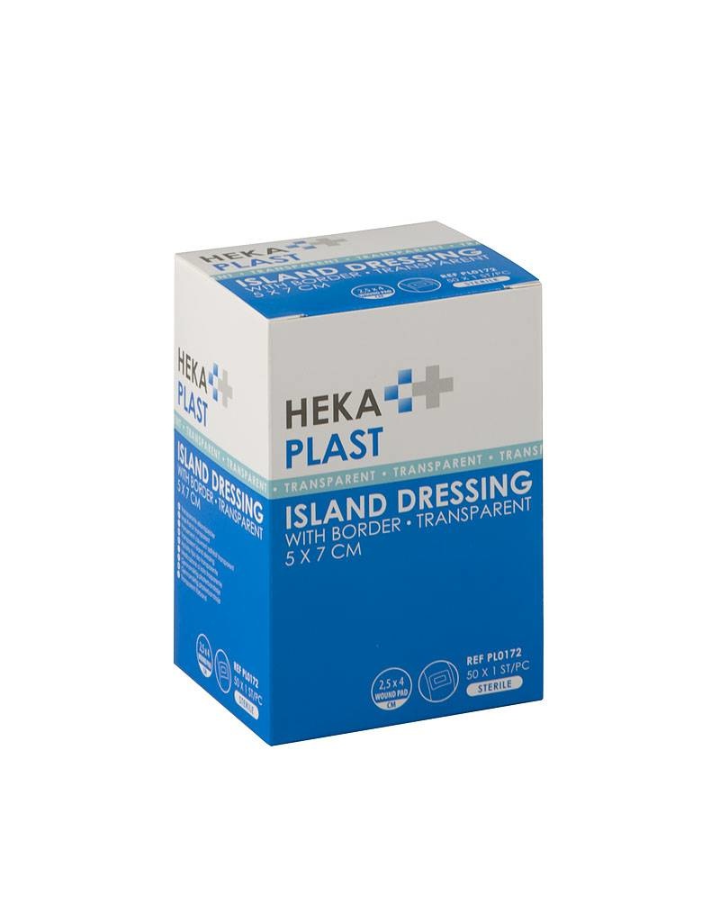 HEKA plast border transparant- 5 x 7 cm steriel (50 Stuks)