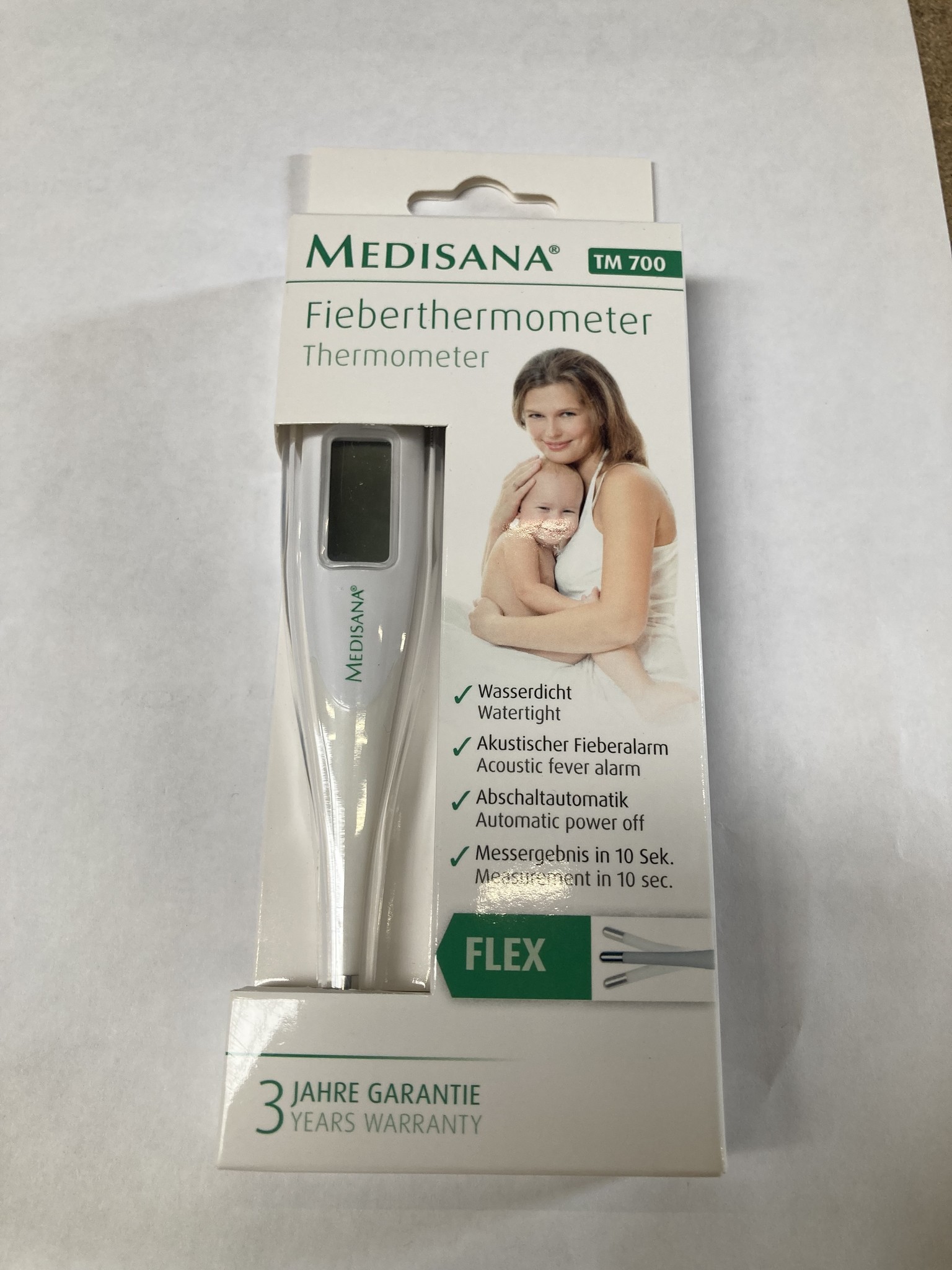 Digital-Thermometer flexible Spitze 10 sek.