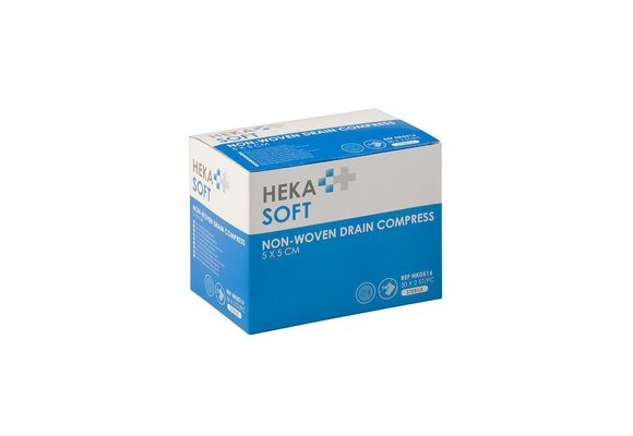 HEKA soft non-woven drainkompres - 5 x 5 cm steriel 4 lagen (5x2 Stuks)