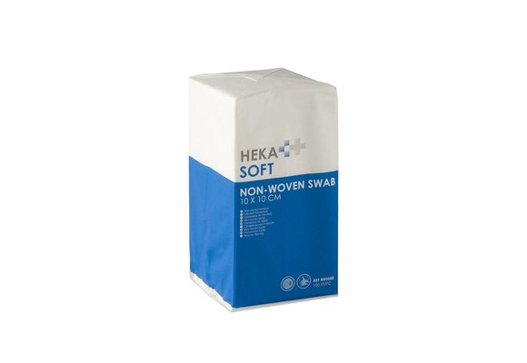 HEKA soft non-woven kompres - 10 x 10 cm niet steriel 8 lagen  (100 Stuks)