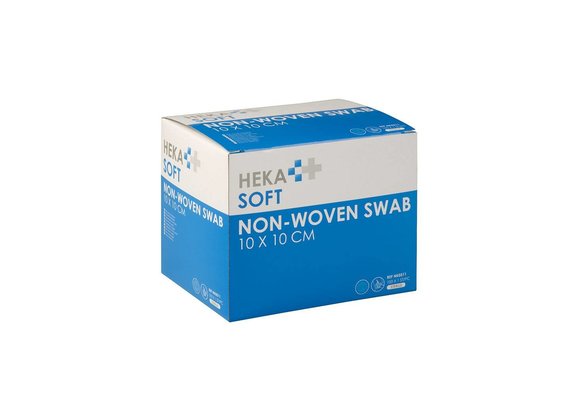 HEKA soft non-woven kompres - 10 x 10 cm steriel 4 lagen  (100 Stuks)