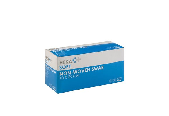 HEKA soft non-woven kompres - 10 x 20 cm steriel 4 lagen  (50 Stuks)