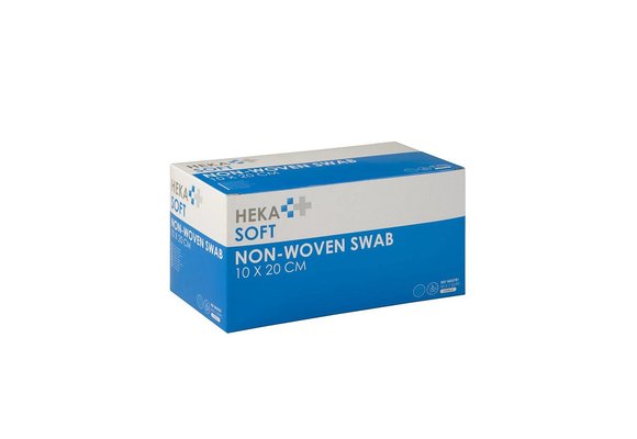 HEKA soft non-woven kompres - 10 x 20 cm steriel 8 lagen  (50 Stuks)
