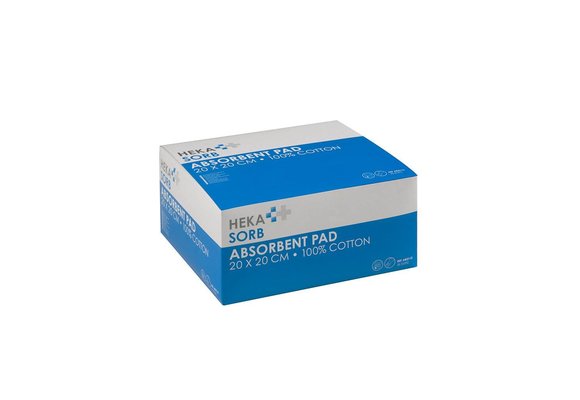 HEKA sorb Saugverband - 20 x 20 cm unsteril (25 Stück)
