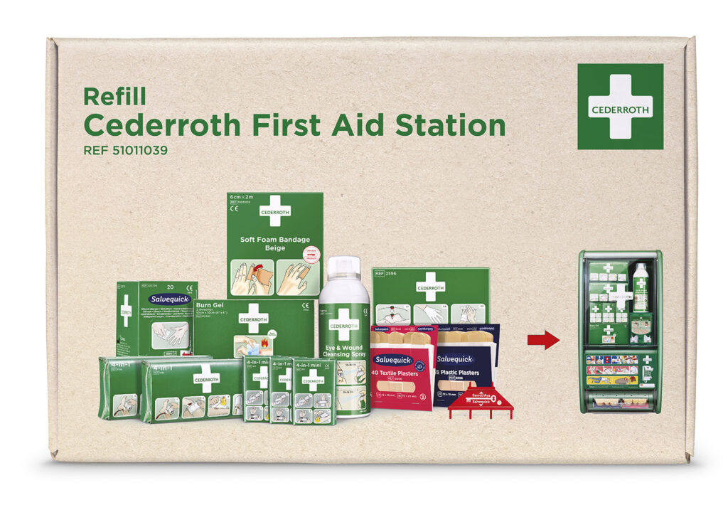 Navulling First Aid Station & Burn station
