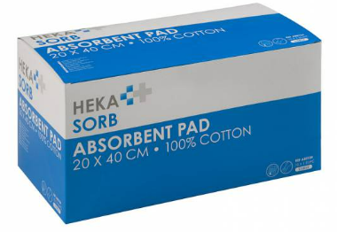 HEKA Sorb steriel - 20 cm x 40 cm (10 stuks)