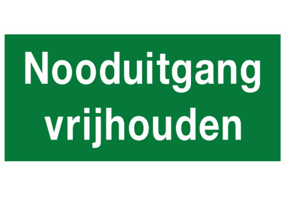 Notausgang versperren - 500 x 200 mm (Aufkleber)