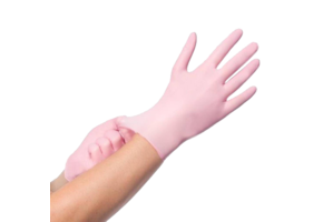 Handschuhe - Rosa NITRIL - verschiedene Größen (100 Stück)