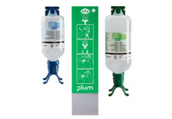 Plum Oogspoelstation incl. 1x 1.000 ml. duo en 1x 500 ml pH neutraal