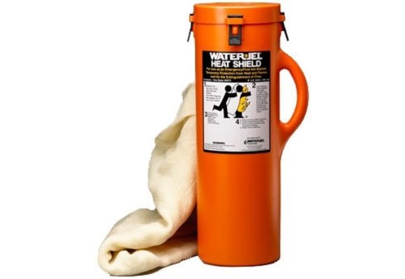 Löschdecke (2,44 m x 1,83 m) Water-Jel - in Kunststoffhalter