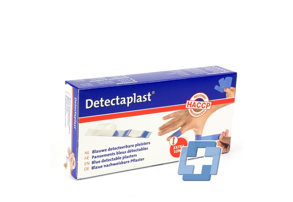 Blaue elastische Textil Pflaster 100 Stück (ET) - 180 x 20 mm - HACCP