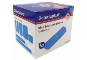 Detectaplast Elastic blauwe textiel pleisters, waterbestendig, 19 x 72 mm (100 stuks)