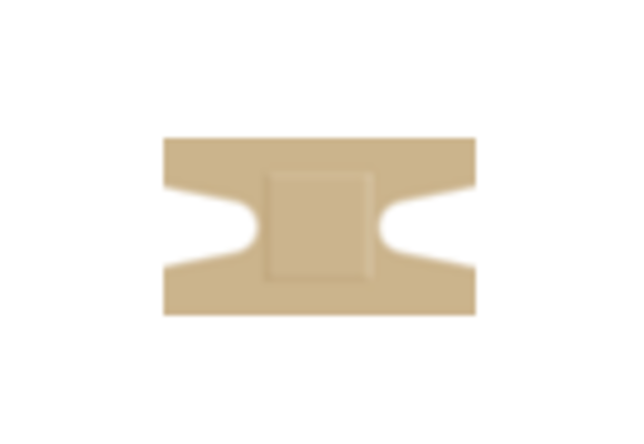 Protectaplast Universal huidskleurige PE pleisters 68 x 38 mm (Knokkel) (50 stuks)