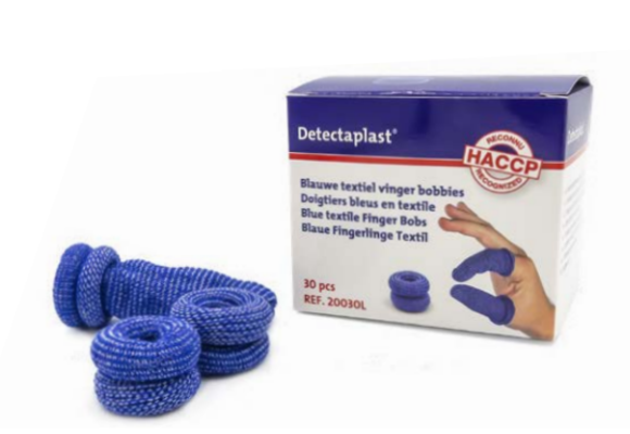 Detectaplast Fingerlinge blau Textil (30 Stück)