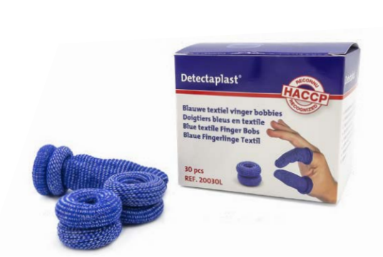 Detectaplast Fingerlinge blau Textil (30 Stück)