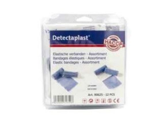 Detectaplast Blauw elastisch verband Assorti (12 stuks)