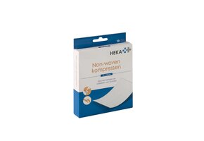 HEKA soft non-woven kompres - 10 x 10 cm steriel 4 lagen  (Retailverpakking 10 Stuks)