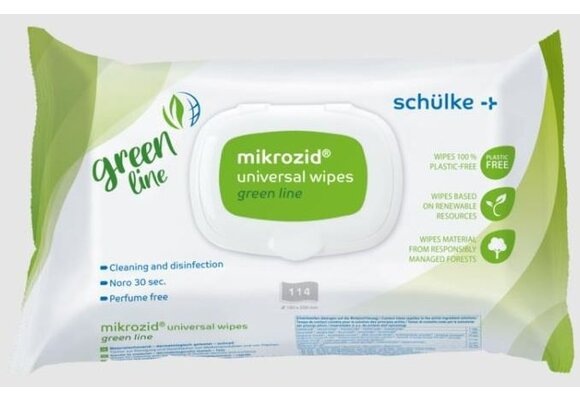 Mikrozid universal wipes green line (114 stuks)