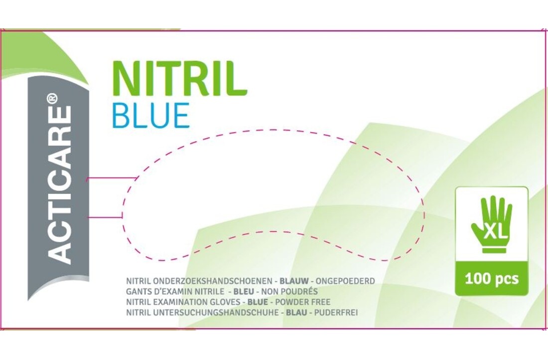 Acticare Nitril Handschoen - Blauw (10 x 100 stuks)