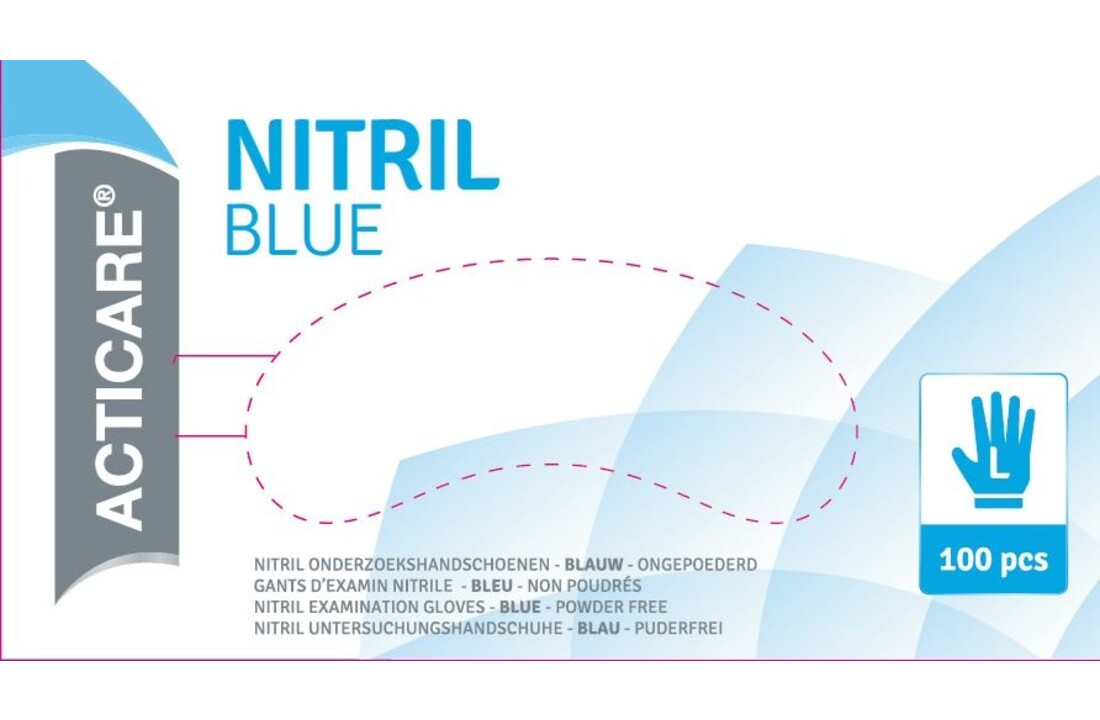 Acticare Nitril Handschoen - Blauw (10 x 100 stuks)