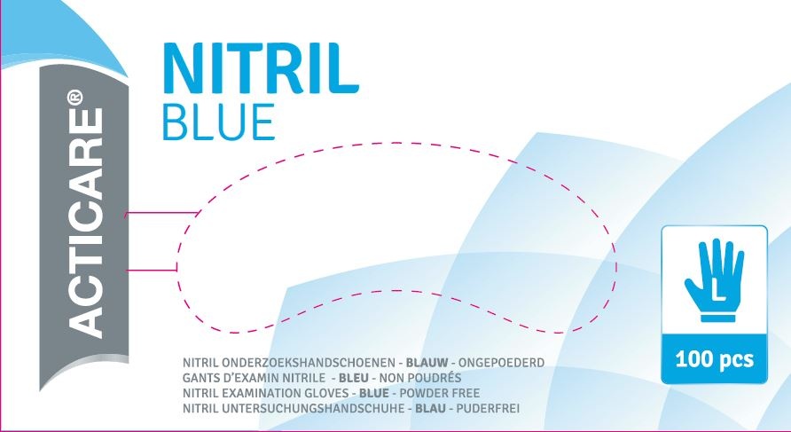 Acticare Nitril Handschoen - Blauw (10 x 100 stuks)