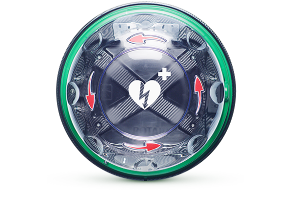 Rotaid Solid Plus Alarmed Transparent  (Green Band + Red Arrows)