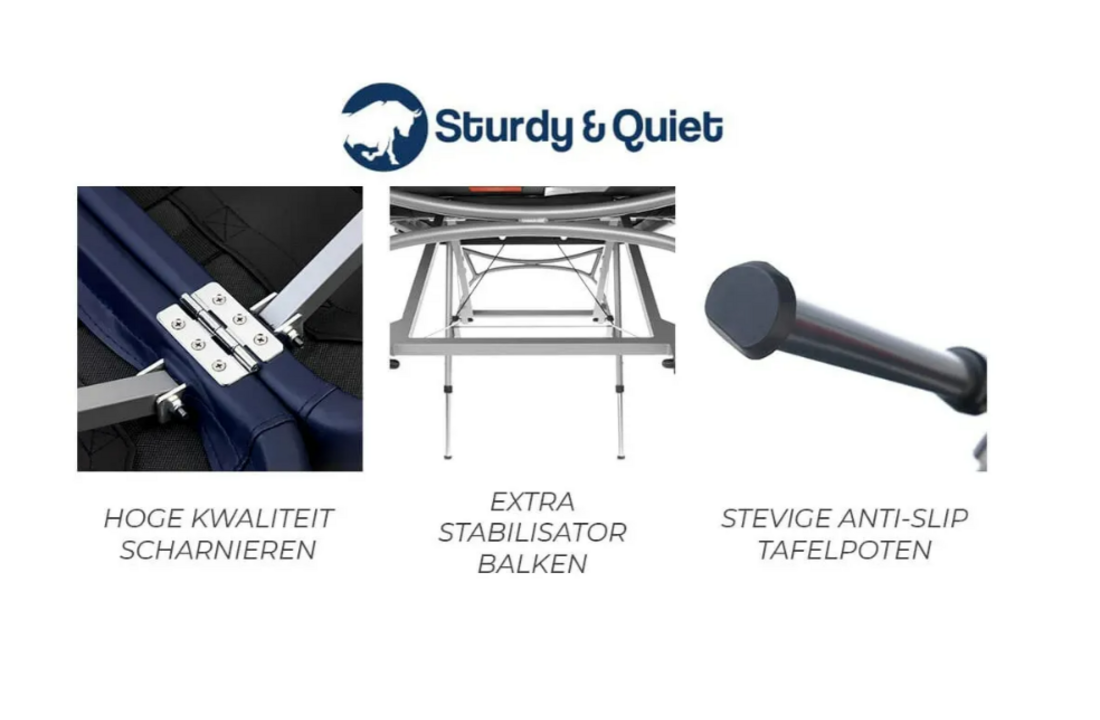 Opklapbare Massagebank - 3-Delig - Zwart