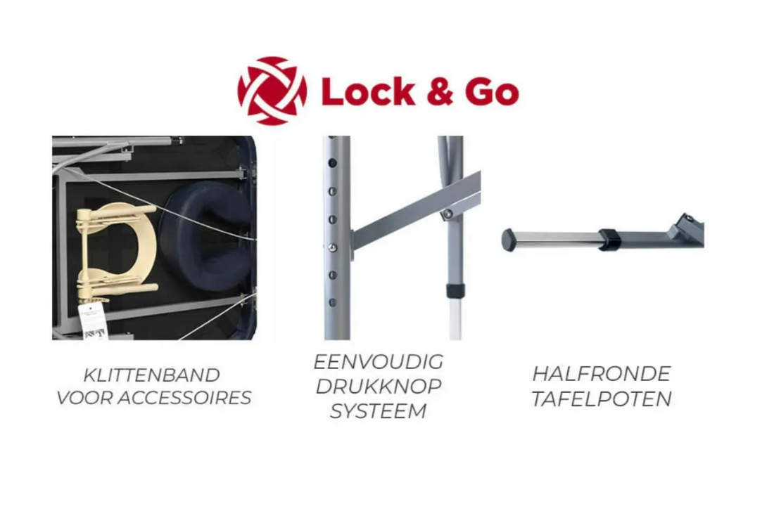 Opklapbare Massagebank - 3-Delig - Zwart