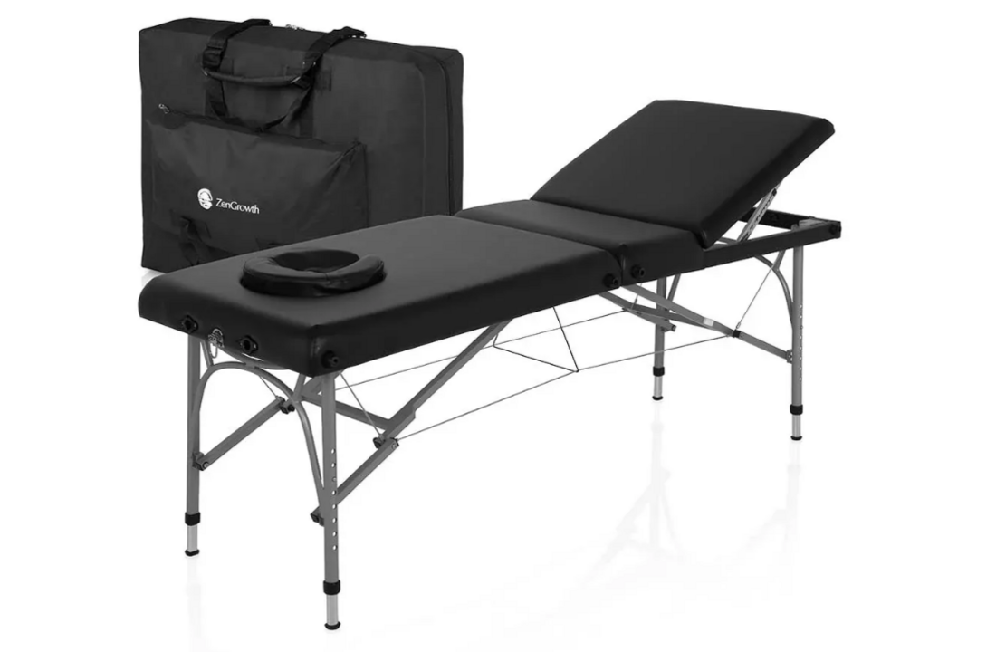 Opklapbare Massagebank - 3-Delig - Zwart