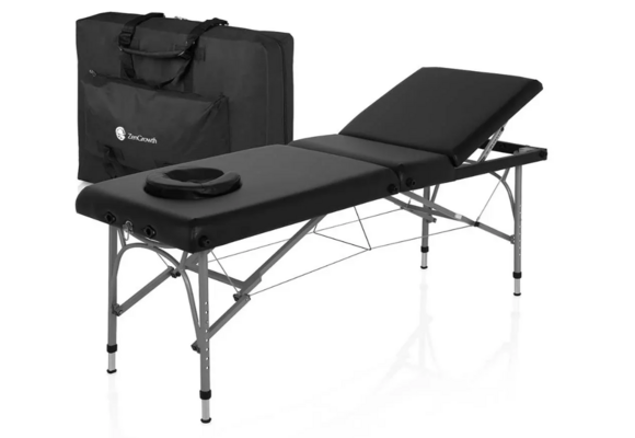 Opklapbare Massagebank - 3-Delig - Zwart