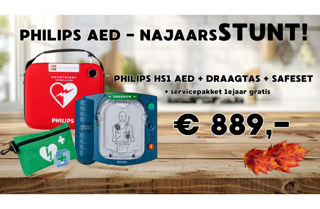 Philips Heartstart HS1 AED + Draagtas