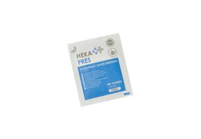 HEKA pres hydrofiel gaaskompres - 5 x 5 cm -steriel - 8 laags
