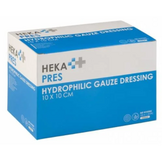 HEKA pres hydrophiler Mullverband - 10 x 10 cm unsteril 8 Lagen (100 Stück) - Copy
