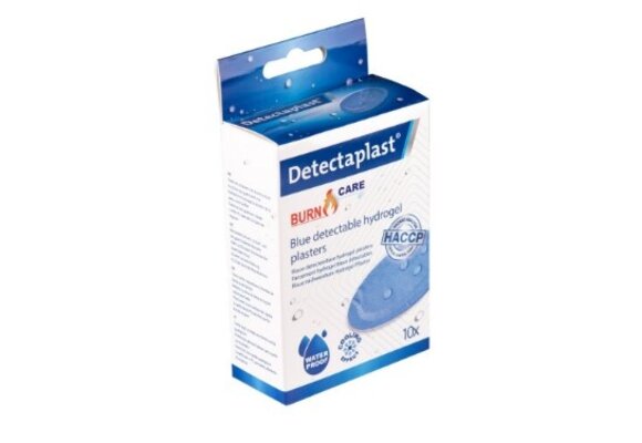 Detectaplast Premium blaues Hydrogel-Verbrennungspflaster 43x68 mm (10 Stück)