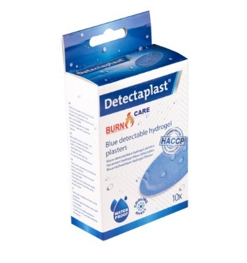 Detectaplast Premium blaues Hydrogel-Verbrennungspflaster 43x68 mm (10 Stück)