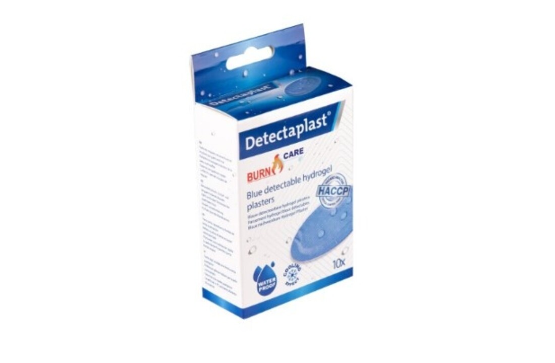 Detectaplast Premium blauwe hydrogel brandwonden pleister 67x110 mm (10 stuks)