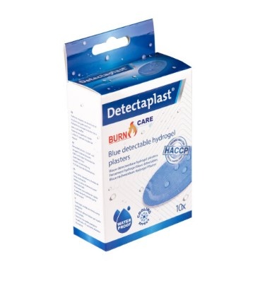 Detectaplast Premium blauwe hydrogel brandwonden pleister 67x110 mm (10 stuks)