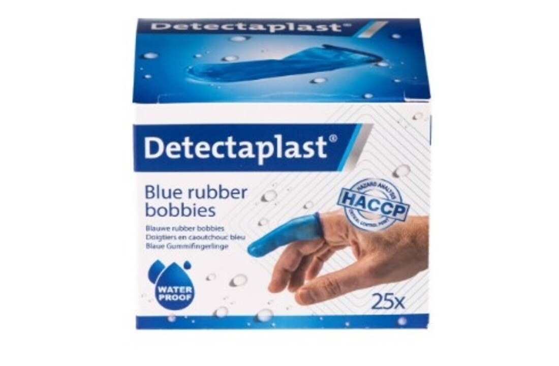 Detectaplast blauwe vingerling rubber (50 stuks)