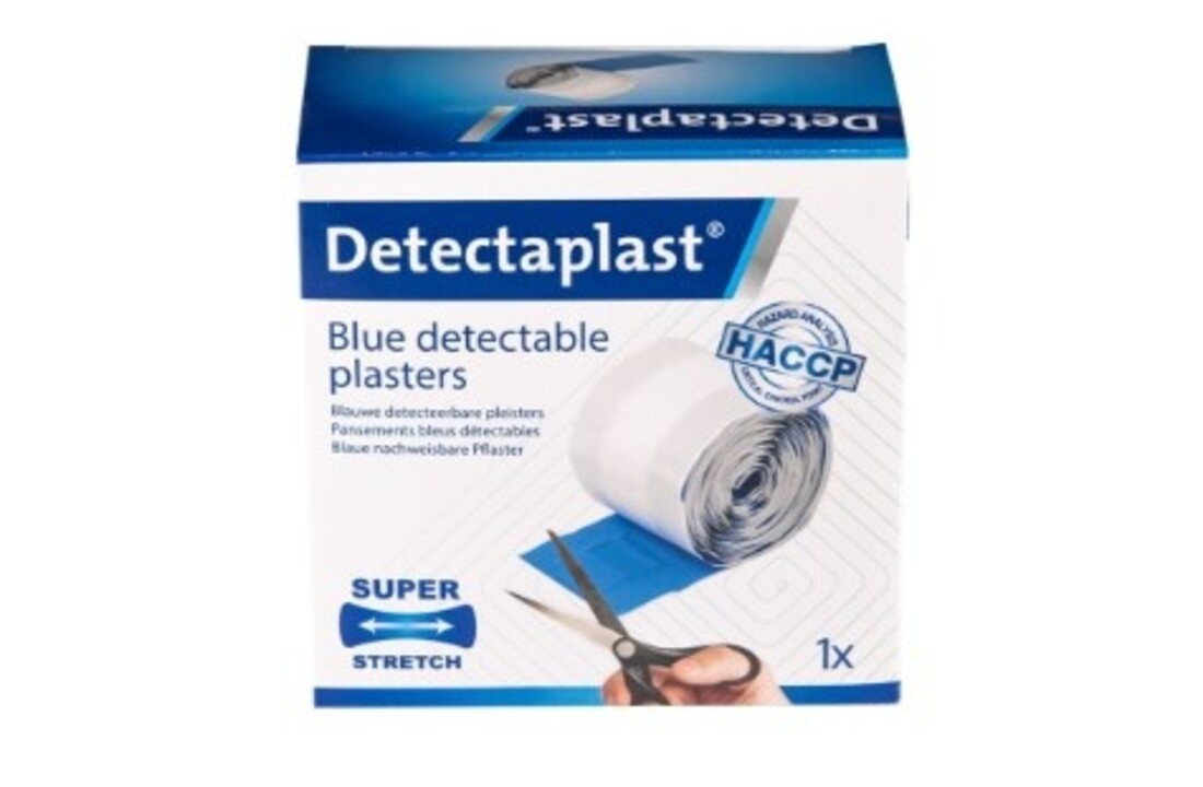 Detectaplast Elastisches blaues Textilpflaster, auf Rolle, 6 cm x 5 m