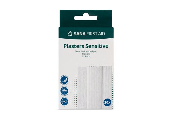 Sana Erste-Hilfe-Wundpflaster Sensitive 10 x 6 cm (10 Streifen)