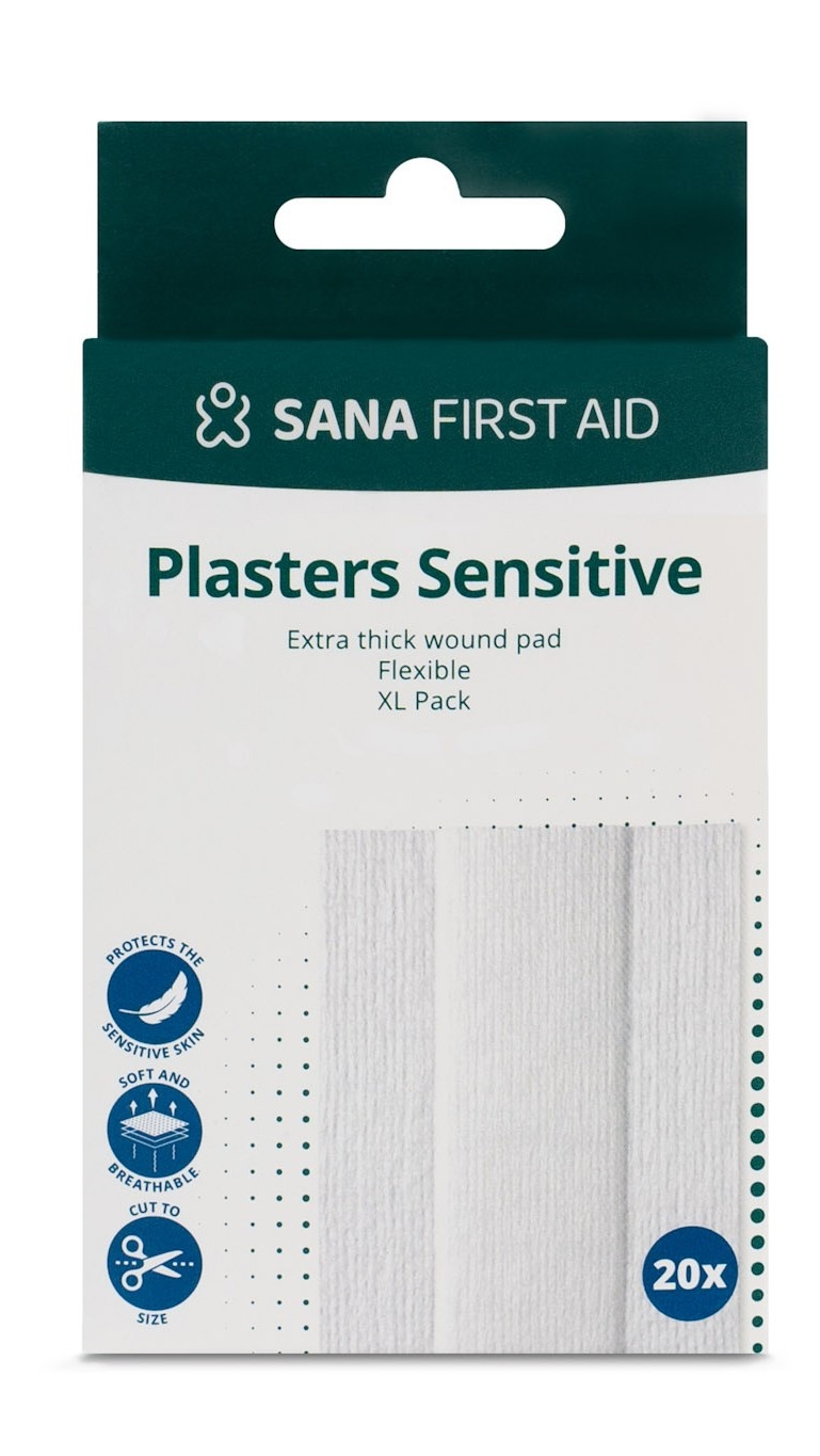 Sana Erste-Hilfe-Wundpflaster Sensitive 10 x 6 cm (10 Streifen)