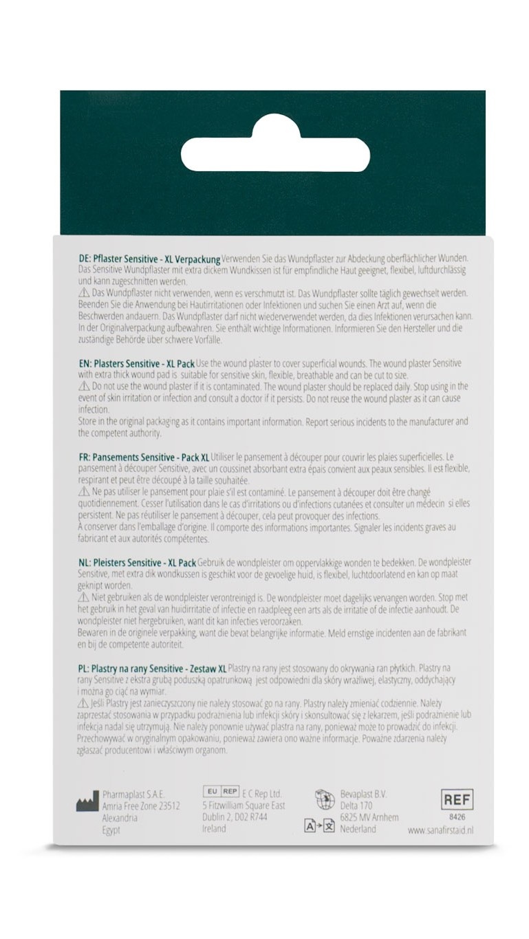 Sana Erste-Hilfe-Wundpflaster Sensitive 10 x 6 cm (10 Streifen)