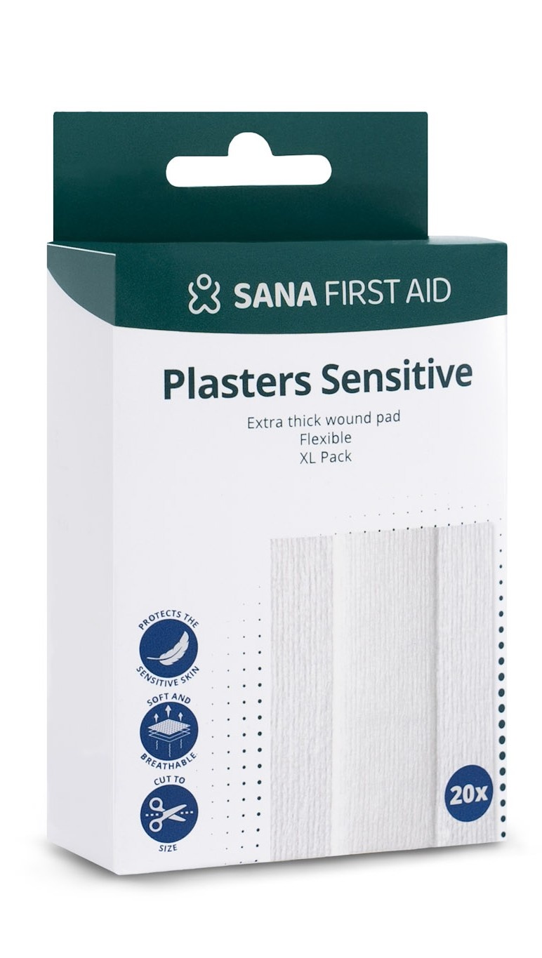 Sana Erste-Hilfe-Wundpflaster Sensitive 10 x 6 cm (10 Streifen)