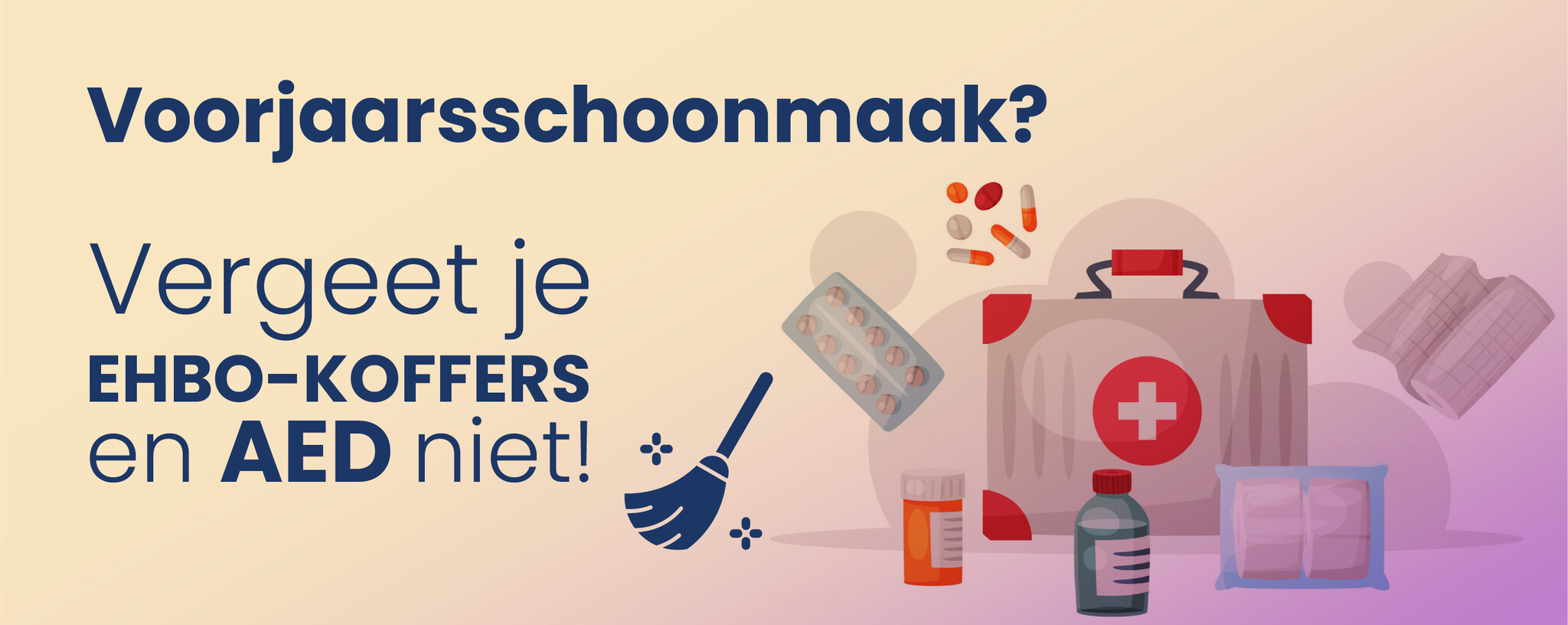 Voorjaarsschoonmaak? Vergeet je EHBO-koffers en AED niet!