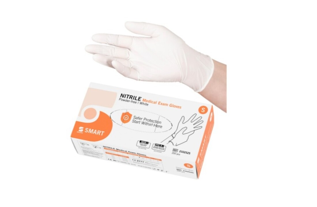 Nitrilhandschuh Selefa weißes Pulver frei (200 Stück)