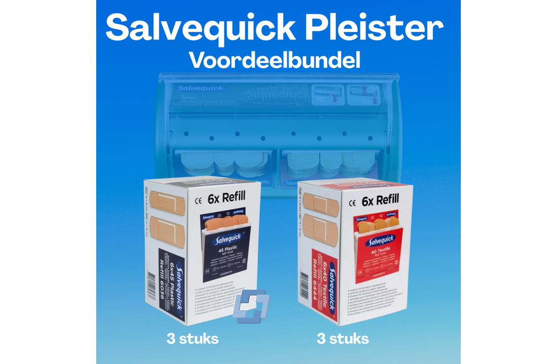 Salvequick Pleisterdispenser Navulset – Kunststof + Textiel
