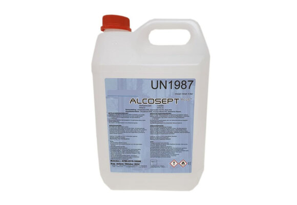 Alcosept oppervlakte 5.000 ml. ethyl-alcohol 80% (per stuk)