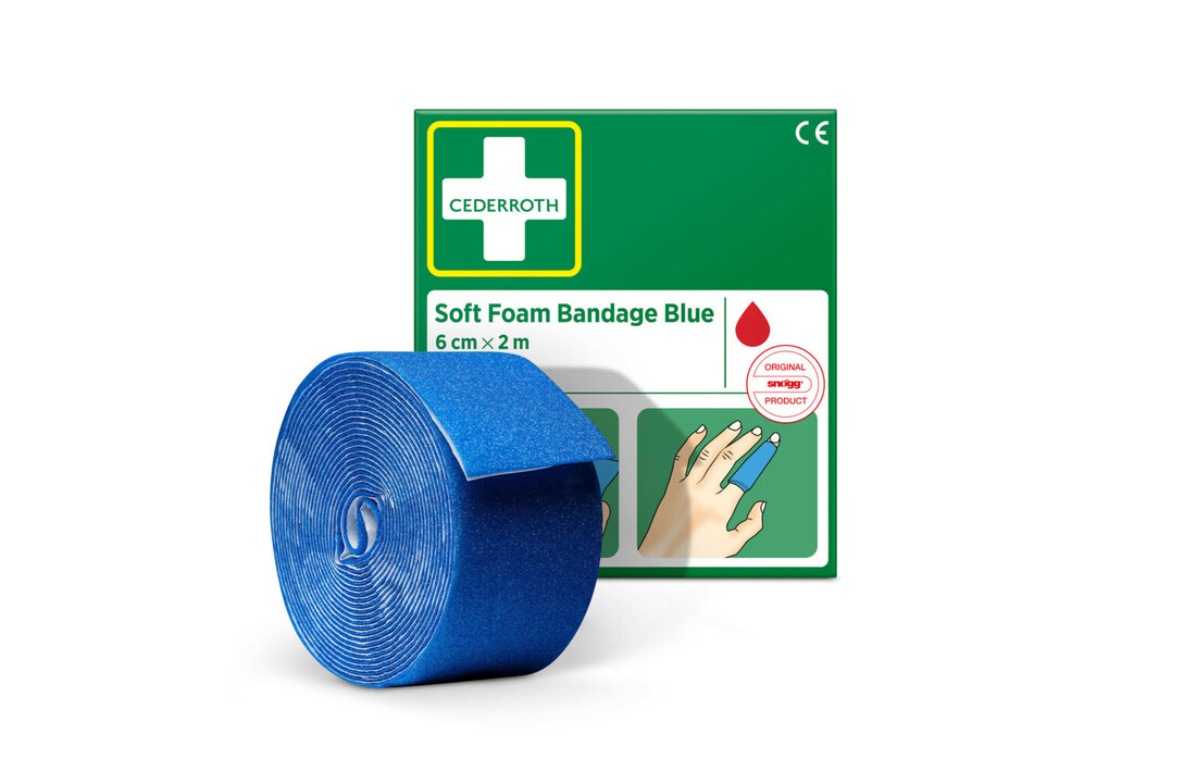 Cederroth Soft Foam Bandage Blauw - 6 cm x 2 m (1 box)