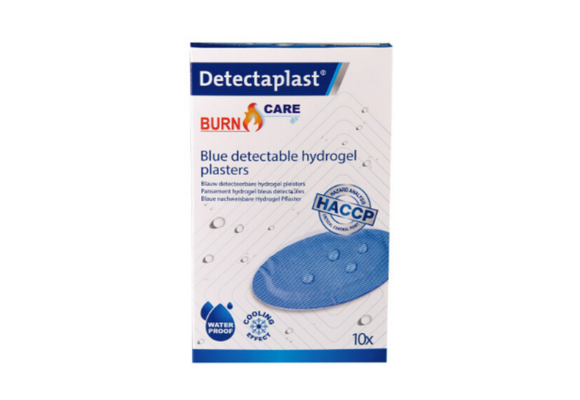 Detectaplast Premium blauwe hydrogel brandwonden pleister 67x110 mm (10 stuks)