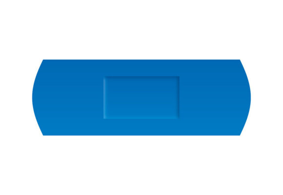 Detectaplast Universal blaues PE-Pflaster, wasserfest, 25 x 72 mm (100 Stück)